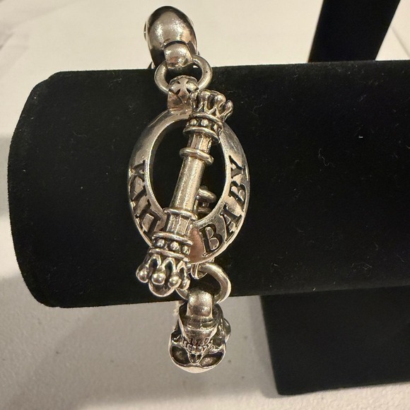 King Baby Studio Other - King Baby Mens Integrated Skull Bracelet .925 USA